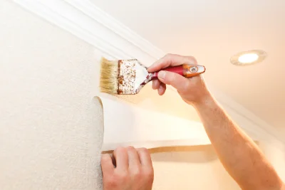 Pose de papier peint à Mottier — revêtements muraux et toiles de verre
